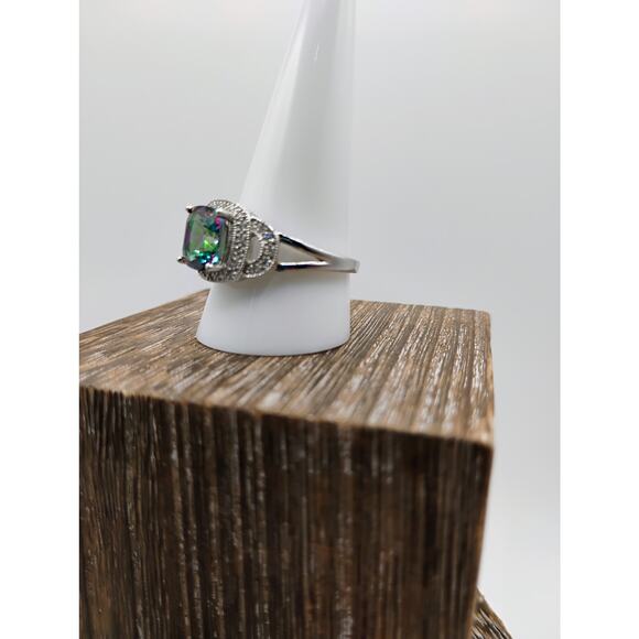 NVC Mystic Topaz Sterling Silver Ring sz 11 - Picture 3 of 4
